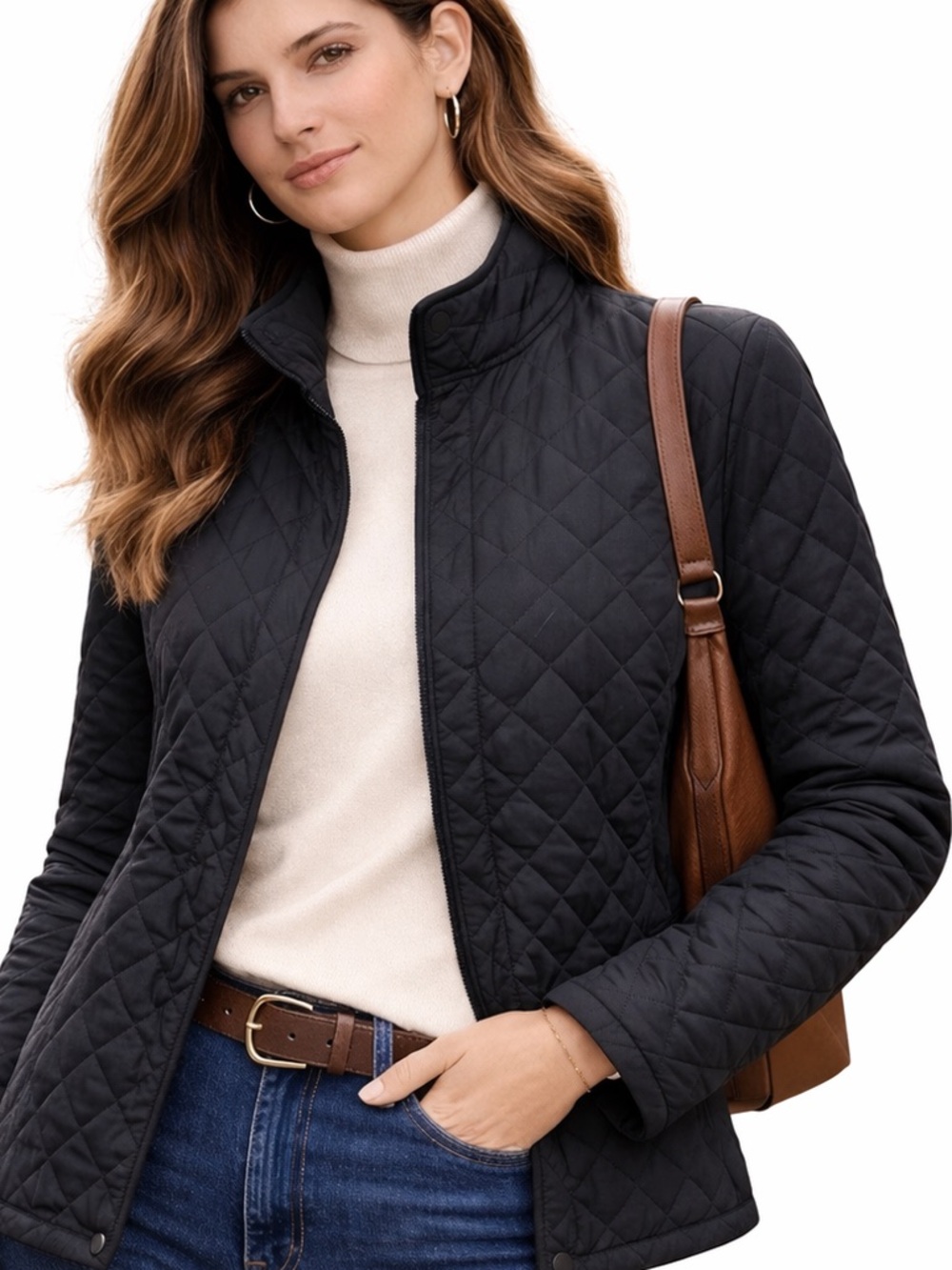 Ralph Lauren Black Label Quilted Jacket Black Equestrian Coat L